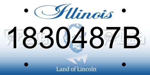 1830487B Illinois License Plate