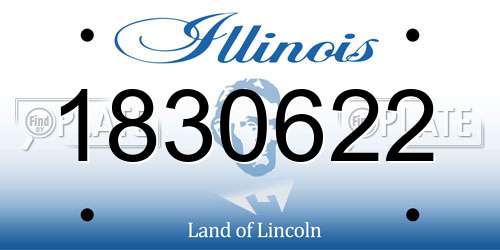 1830622 Illinois License Plate