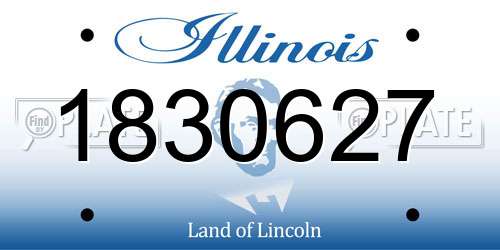 1830627 Illinois License Plate