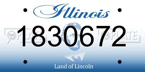 1830672 Illinois License Plate