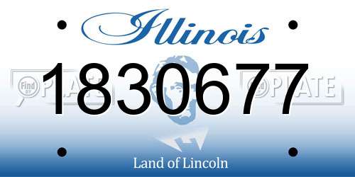 1830677 Illinois License Plate