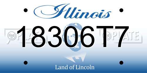 18306T7 Illinois License Plate