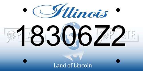 18306Z2 Illinois License Plate