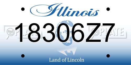 18306Z7 Illinois License Plate