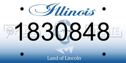1830848 Illinois License Plate