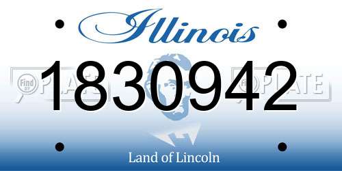 1830942 Illinois License Plate