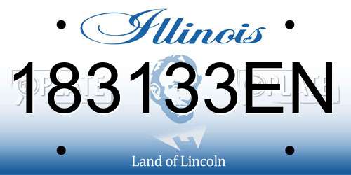 183133EN Illinois License Plate