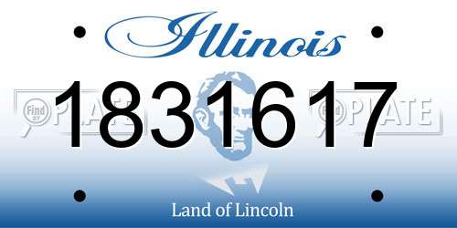 1831617 Illinois License Plate
