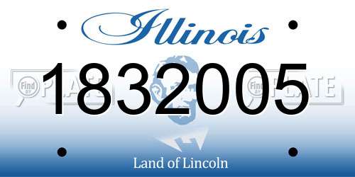 1832005 Illinois License Plate