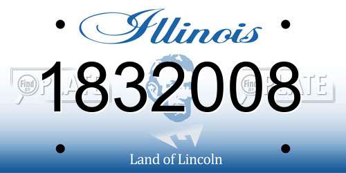1832008 Illinois License Plate
