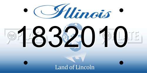 1832010 Illinois License Plate