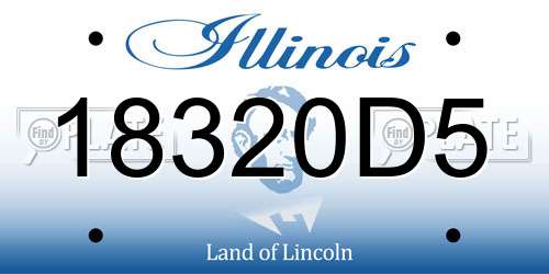18320D5 Illinois License Plate