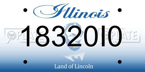 18320I0 Illinois License Plate