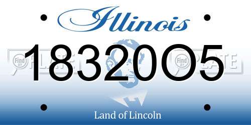 18320O5 Illinois License Plate
