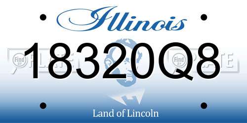 18320Q8 Illinois License Plate