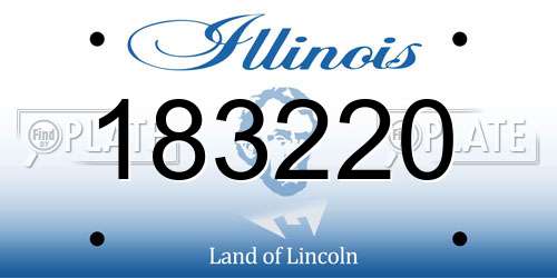 183220 Illinois License Plate