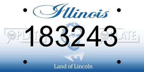 183243 Illinois License Plate