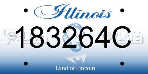 183264C Illinois License Plate