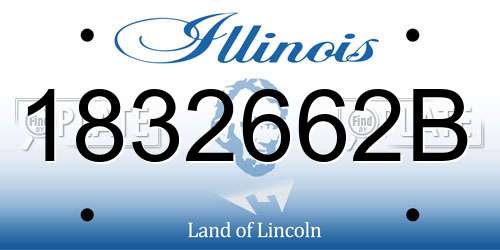 1832662B Illinois License Plate