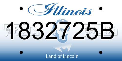 1832725B Illinois License Plate