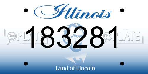 183281 Illinois License Plate