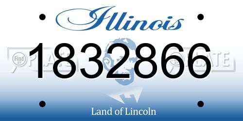 1832866 Illinois License Plate