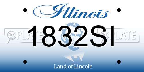 1832SI Illinois License Plate