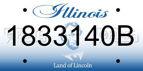 1833140B Illinois License Plate