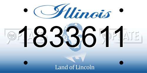 1833611 Illinois License Plate