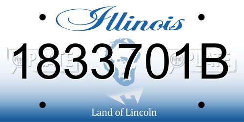 1833701B Illinois License Plate