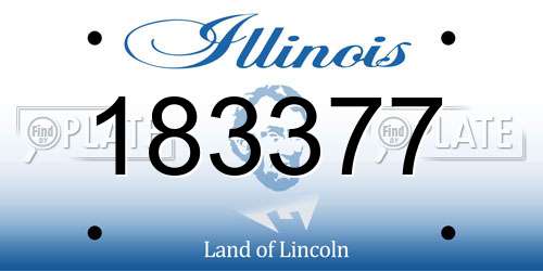 183377 Illinois License Plate