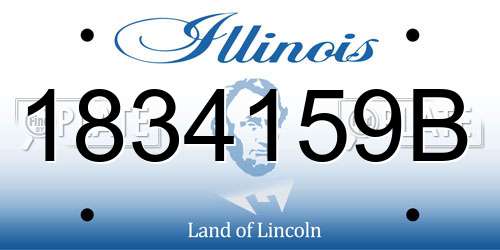 1834159B Illinois License Plate