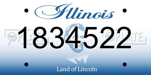 1834522 Illinois License Plate