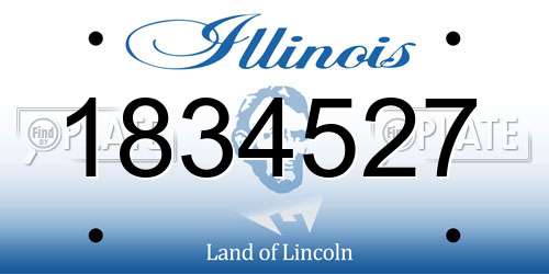 1834527 Illinois License Plate