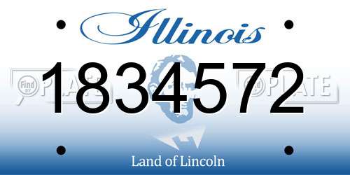 1834572 Illinois License Plate