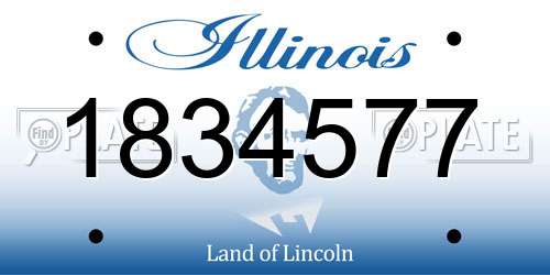 1834577 Illinois License Plate