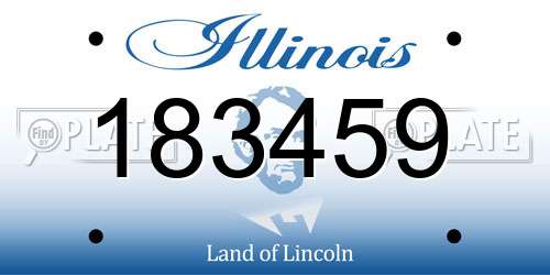 183459 Illinois License Plate