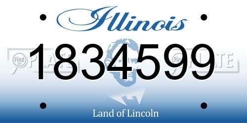 1834599 Illinois License Plate