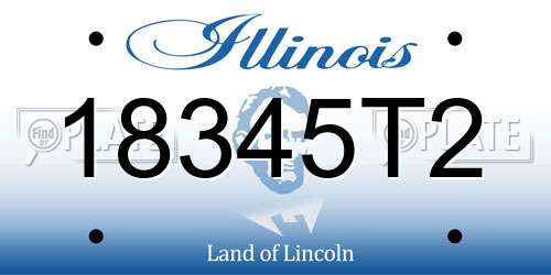 18345T2 Illinois License Plate