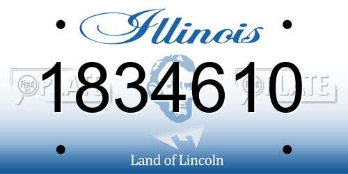 1834610 Illinois License Plate