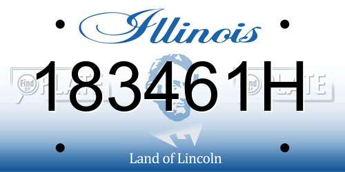 183461H Illinois License Plate