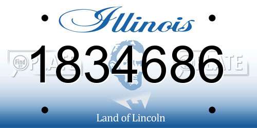 1834686 Illinois License Plate