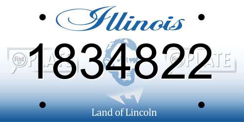 1834822 Illinois License Plate