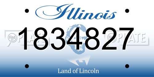 1834827 Illinois License Plate