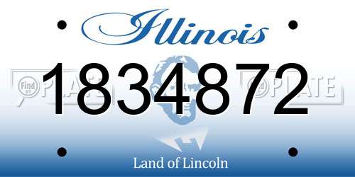 1834872 Illinois License Plate