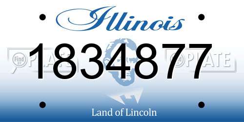 1834877 Illinois License Plate
