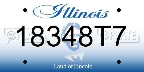 18348T7 Illinois License Plate