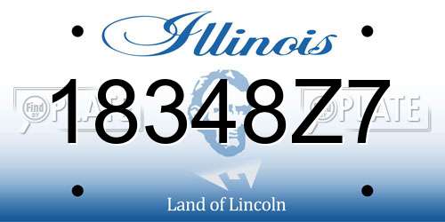 18348Z7 Illinois License Plate