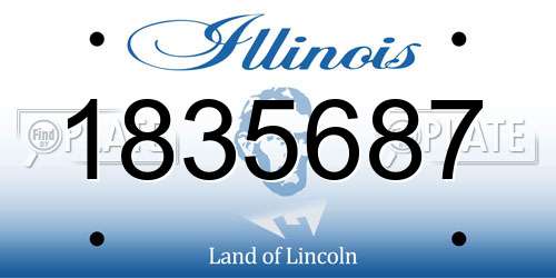 1835687 Illinois License Plate