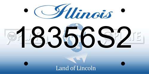 18356S2 Illinois License Plate